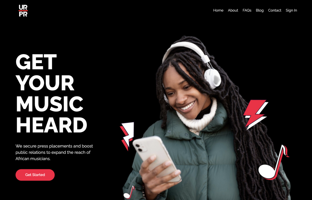 UR-PR Web App for music Marketing